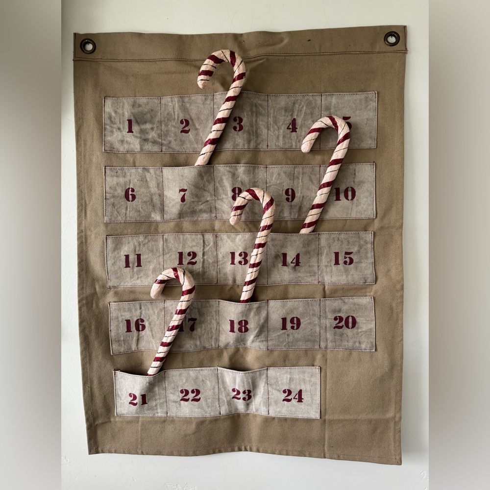 New, Heavy Duty Canvas Advent Calendar Wall Hanging 🎄